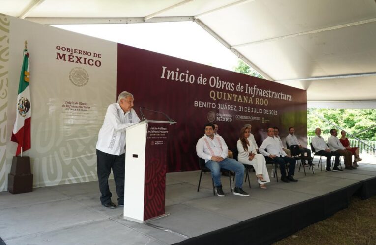 En Cancún, gobierno invertirá $7.2 mil millones en obras: AMLO