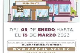 ÚLTIMOS DÍAS PARA RENOVACIÓN DE LICENCIA DE FUNCIONAMIENTO EN CANCÚN