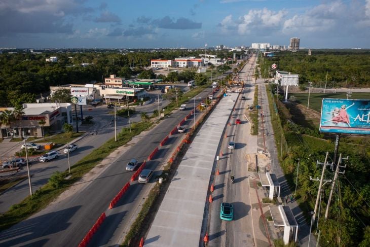 Obra del bulevar Colosio en Cancún alcanza un avance del 18.2 por ciento