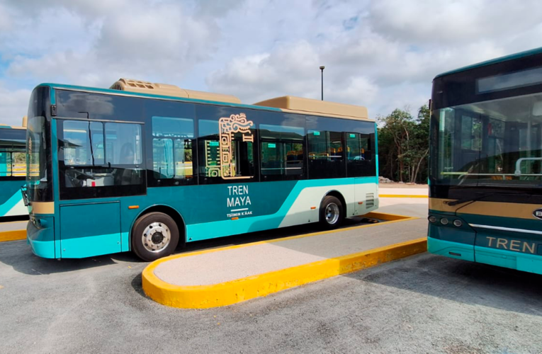 Arriban a Cancún autobuses que enlazarán al Tren Maya con Aeropuerto de Cancún