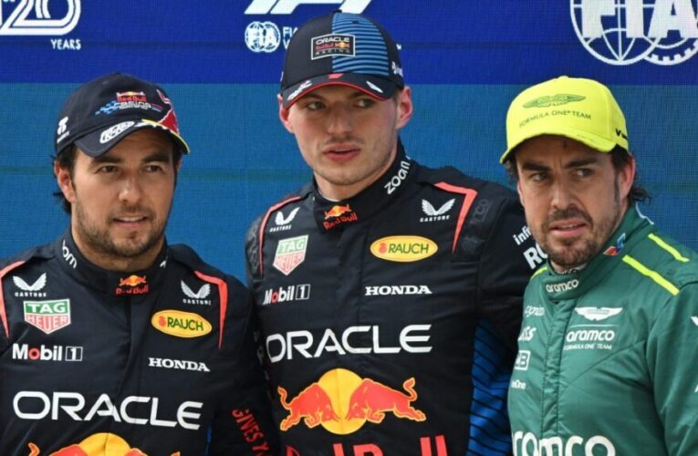 Checo Pérez saldrá segundo en el GP de F1 en China; Max Verstappen se lleva la pole position