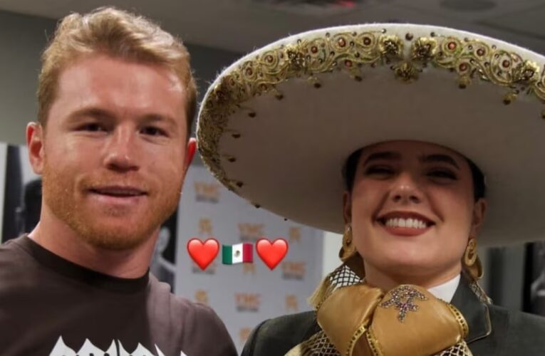 Saúl “Canelo” Álvarez defiende a Camila Fernández tras error al cantar el Himno Nacional