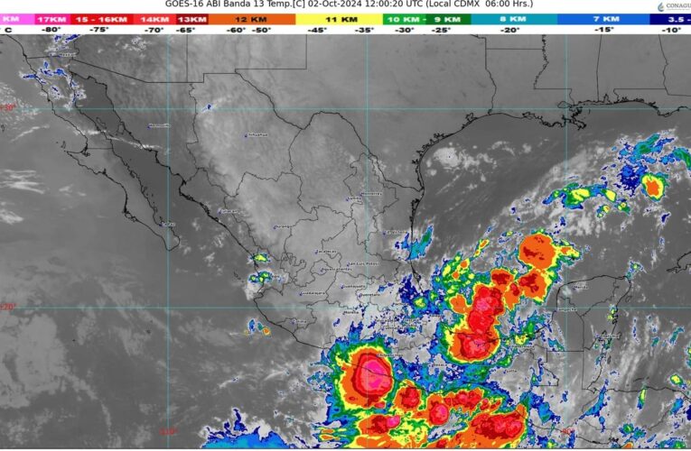 Persistirá el pronóstico de lluvias para el sur, oriente y sureste de México