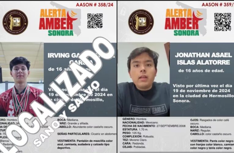 Localizan sano y salvo a campeón nacional de boliche desaparecido en Hermosillo; continúa búsqueda de otro menor