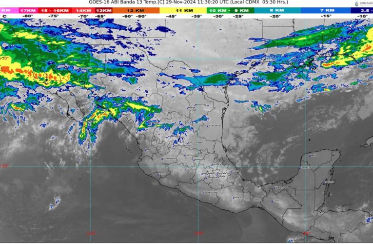 El frente frío número 11 recorrerá lentamente el oriente de México