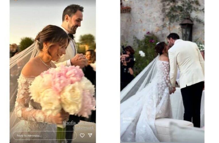 Sofía Castro y Pablo Bernot se casan en majestuosa boda religiosa