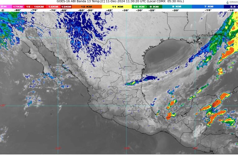 El frente frío 14 se desplazará sobre el oriente y sureste mexicano