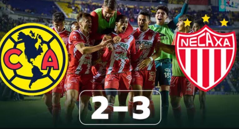 Necaxa derrota al América con gol en la compensación y tras un apagón