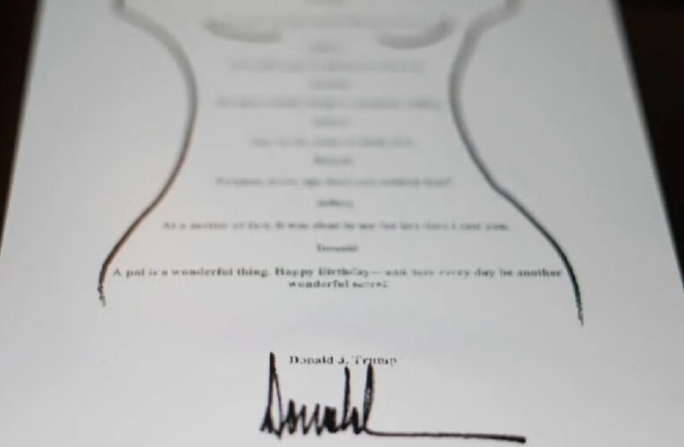 Revelan carta de cumpleaños de Trump a Jeffrey Epstein que incluye comprometedor dibujo de mujer