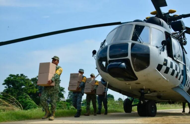 Entregan más de 100 mil despensas a damnificados por lluvias en la Sierra y Huasteca de Hidalgo