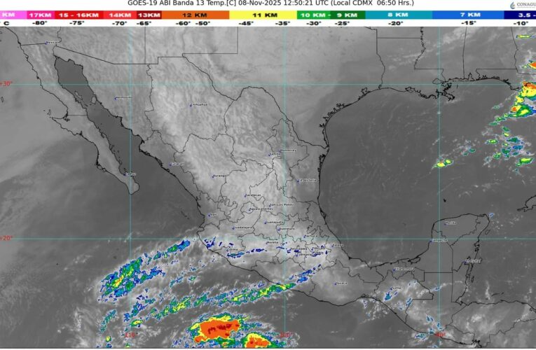 Frente frío y onda tropical provocan lluvias en gran parte del país