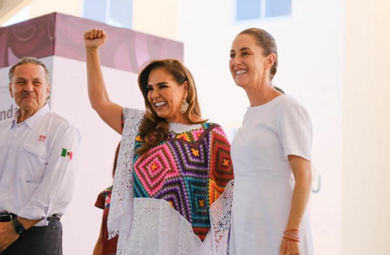 Claudia Sheinbaum y Mara Lezama entregan las primeras 225 casas del programa Viviendas para el Bienestar, en Playa del Carmen
