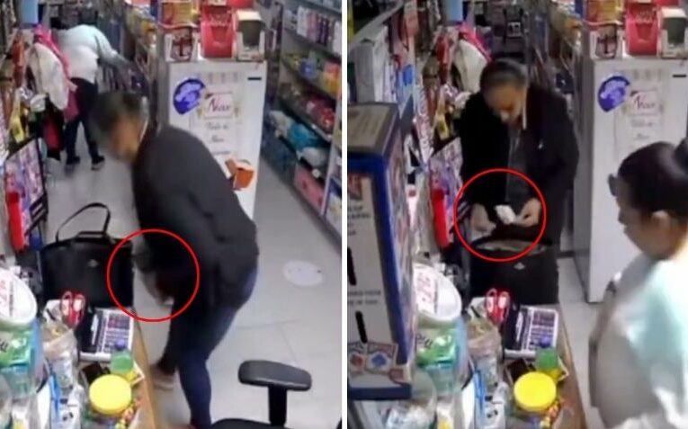 Mujer roba cartera a encargada de supermercado en Tijuana y paga con su propio dinero | Video
