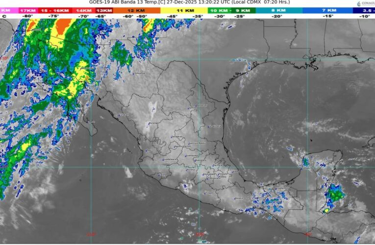 Esperan lluvias, vientos fuertes y posible nieve en varias regiones