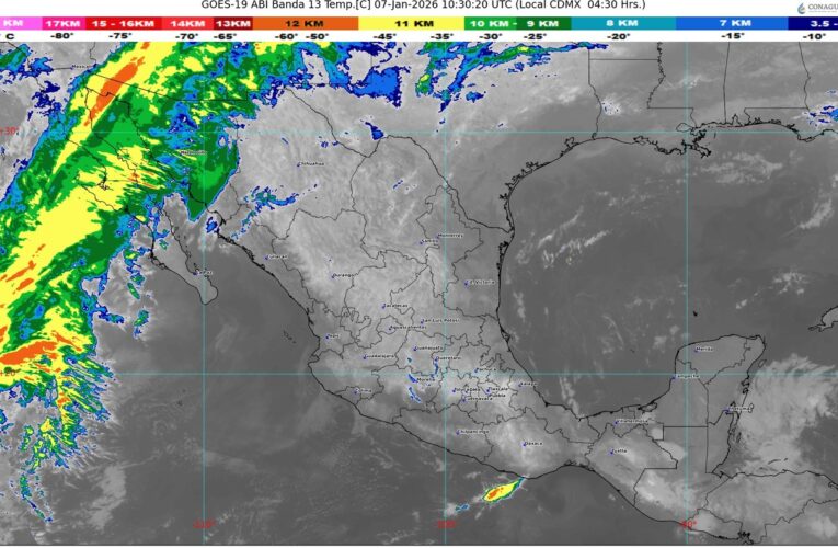 El frente frío número 27 se desplazará sobre el noroeste y norte de México