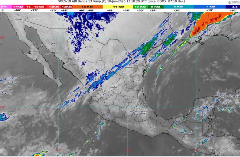 Frente frío 27 provoca lluvias intensas, vientos extremos y posible caída de nieve en el país