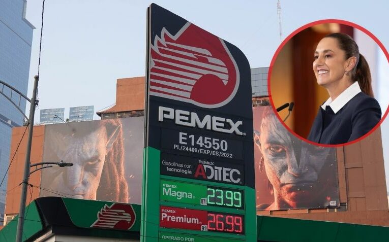 La gasolina “ya es más barata”, dice Sheinbaum; Magna está por debajo de los 24 pesos por litro