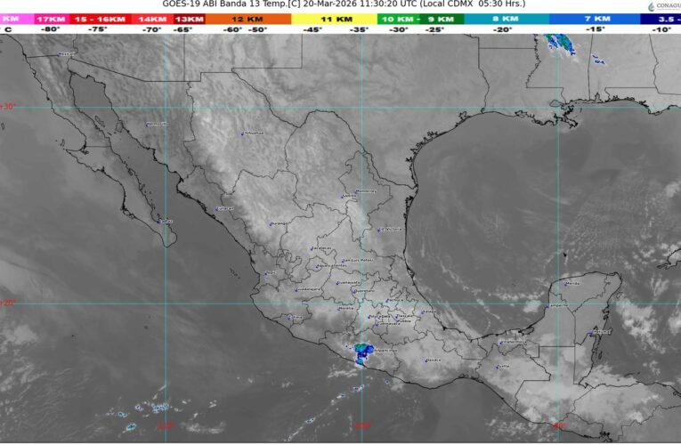 Pronostican lluvias y chubascos en Occidente, Centro, Sur y Sureste de México