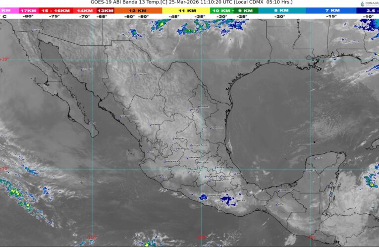 Prevalecerá el ambiente caluroso a muy caluroso sobre la mayor parte de la República Mexicana