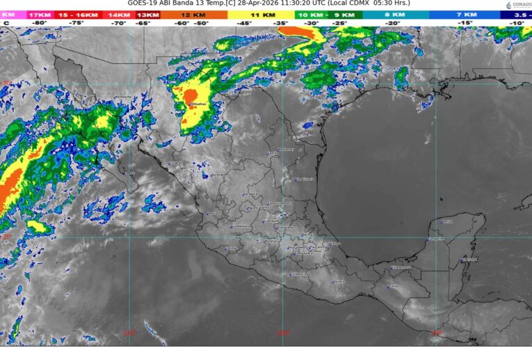 Pronostican ambiente caluroso a extremadamente caluroso sobre la República Mexicana