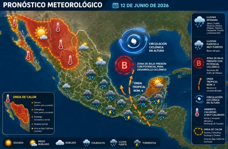 La onda tropical número 6 recorrerá el sureste mexicano