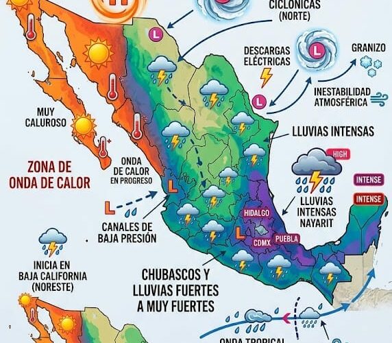 La onda tropical número 16 generará lluvias intensas en México