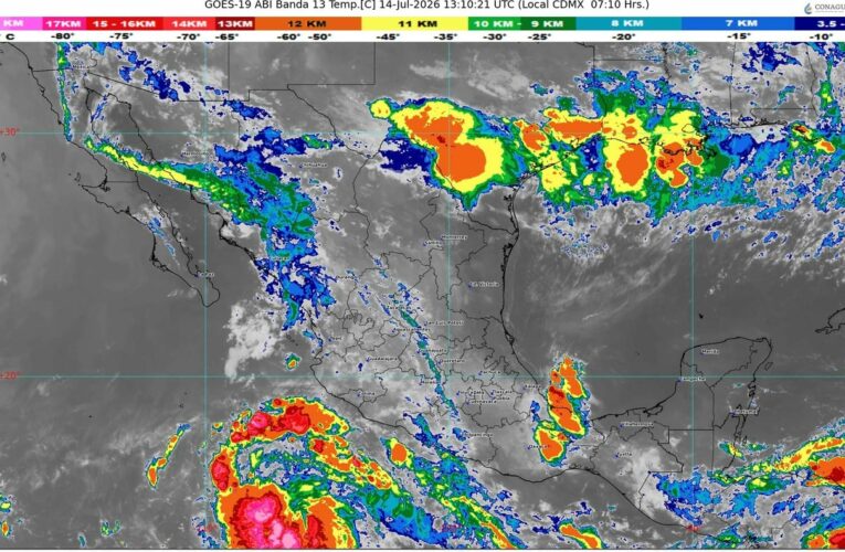 Pronostican lluvias en gran parte de la República Mexicana