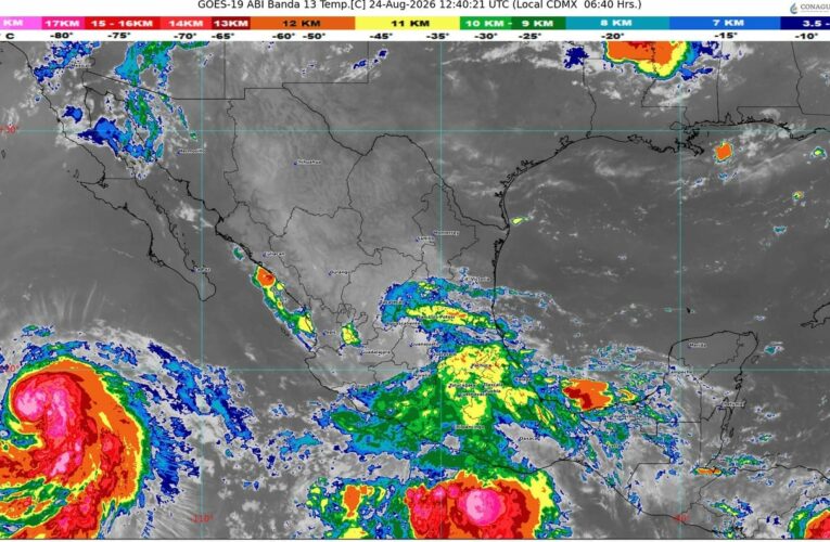 Las ondas tropicales 30 y 31 provocarán lluvias en el occidente, centro, sur, sureste, Valle de México y Península de Yucatán