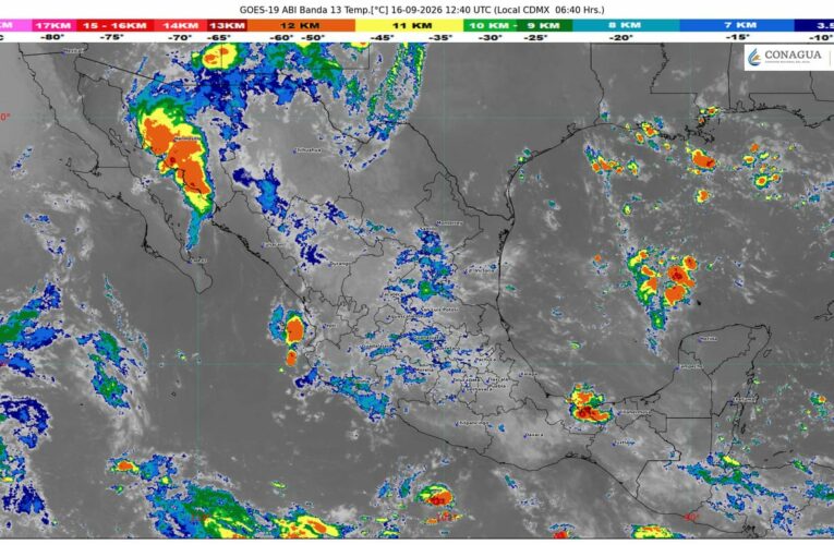 Pronostican lluvias fuertes en estados del noreste, oriente y sureste mexicano, incluida la península de Yucatán