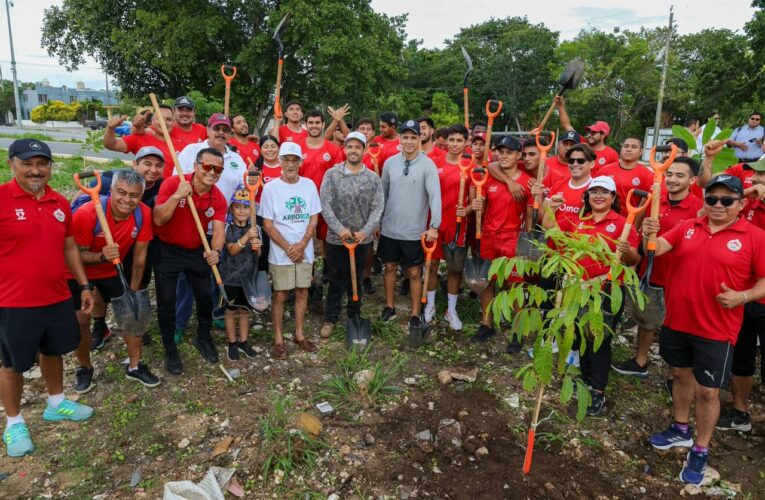 Continúa “Arboriza Cancún” ateniendo Avenida 20 de Noviembre